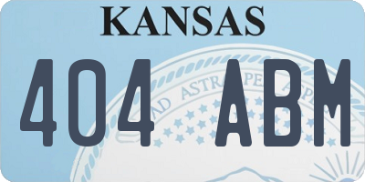 KS license plate 404ABM