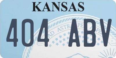 KS license plate 404ABV