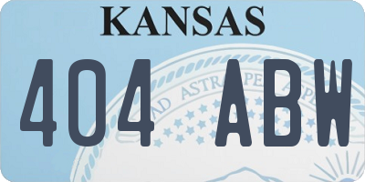 KS license plate 404ABW