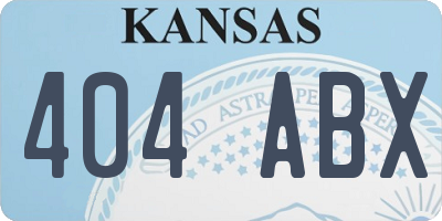 KS license plate 404ABX