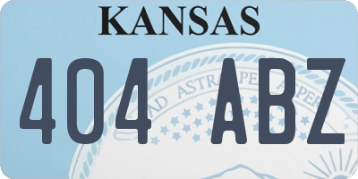 KS license plate 404ABZ