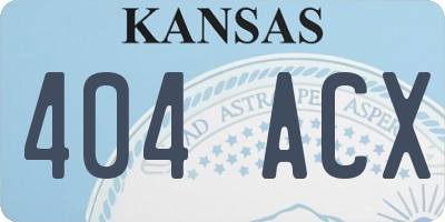 KS license plate 404ACX