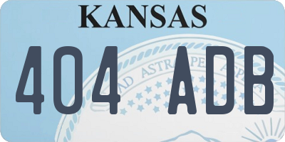 KS license plate 404ADB