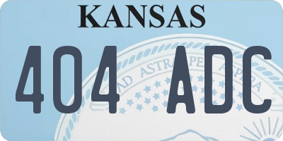 KS license plate 404ADC
