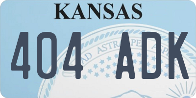 KS license plate 404ADK