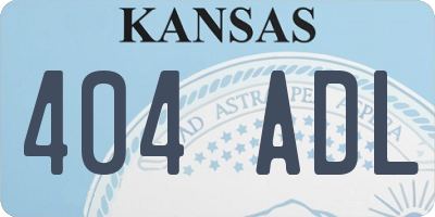 KS license plate 404ADL