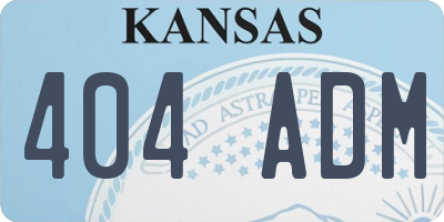 KS license plate 404ADM