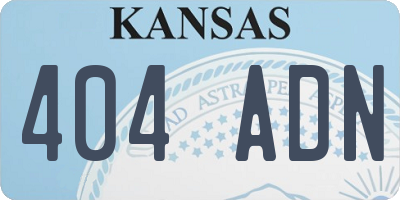 KS license plate 404ADN