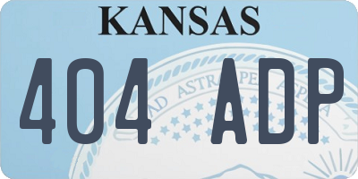 KS license plate 404ADP