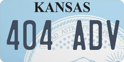 KS license plate 404ADV