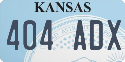 KS license plate 404ADX