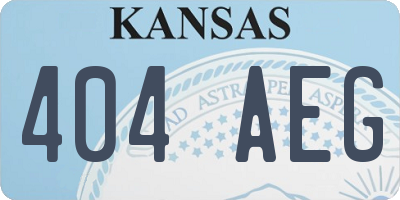 KS license plate 404AEG