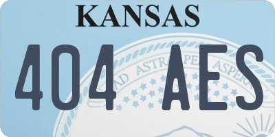 KS license plate 404AES