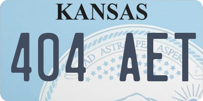 KS license plate 404AET