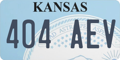 KS license plate 404AEV