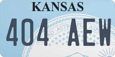 KS license plate 404AEW