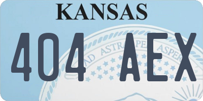 KS license plate 404AEX