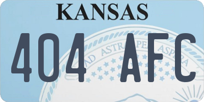 KS license plate 404AFC