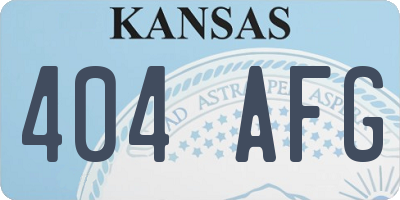 KS license plate 404AFG