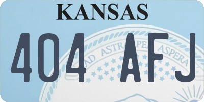 KS license plate 404AFJ