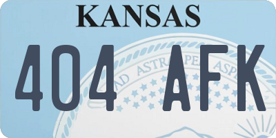 KS license plate 404AFK