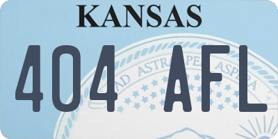 KS license plate 404AFL