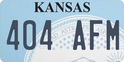 KS license plate 404AFM