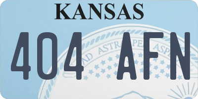 KS license plate 404AFN