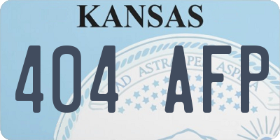 KS license plate 404AFP