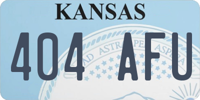 KS license plate 404AFU