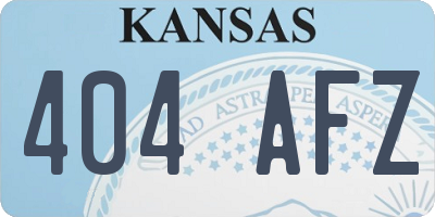 KS license plate 404AFZ