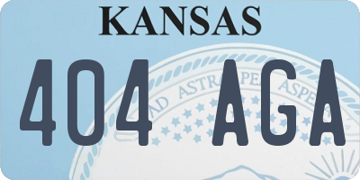 KS license plate 404AGA