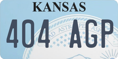 KS license plate 404AGP