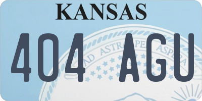 KS license plate 404AGU