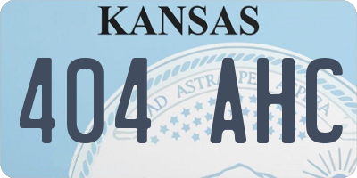 KS license plate 404AHC