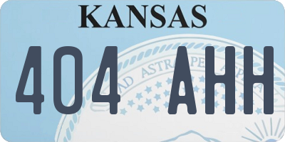 KS license plate 404AHH