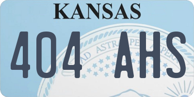 KS license plate 404AHS
