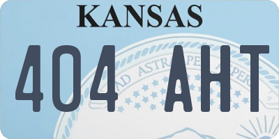 KS license plate 404AHT