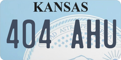 KS license plate 404AHU