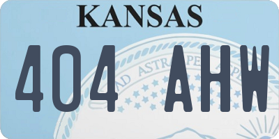 KS license plate 404AHW