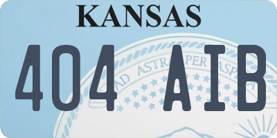 KS license plate 404AIB