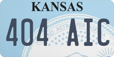 KS license plate 404AIC