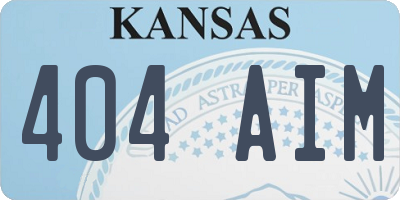 KS license plate 404AIM