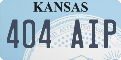 KS license plate 404AIP