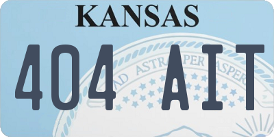 KS license plate 404AIT