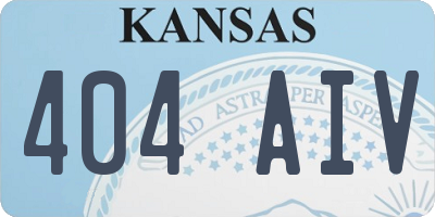 KS license plate 404AIV