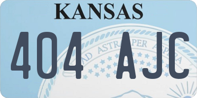 KS license plate 404AJC