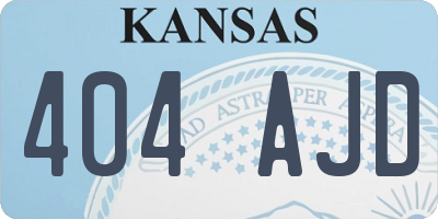 KS license plate 404AJD