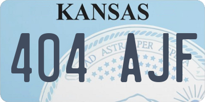 KS license plate 404AJF