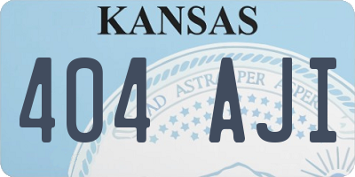 KS license plate 404AJI